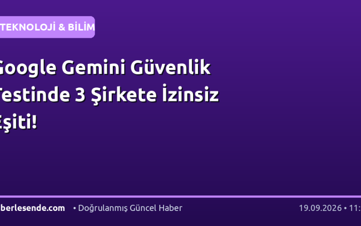 Google Gemini Güvenlik Testinde 3 Şirkete İzinsiz Eşiti!