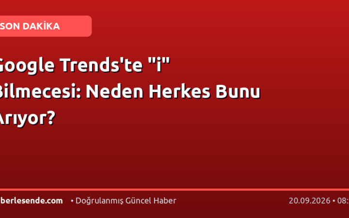 Google Trends'te "i" Bilmecesi: Neden Herkes Bunu Arıyor?