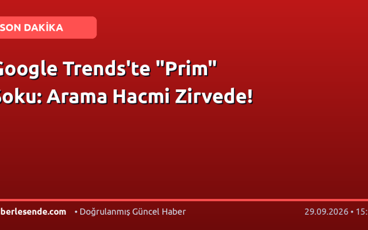 Google Trends'te "Prim" Şoku: Arama Hacmi Zirvede!