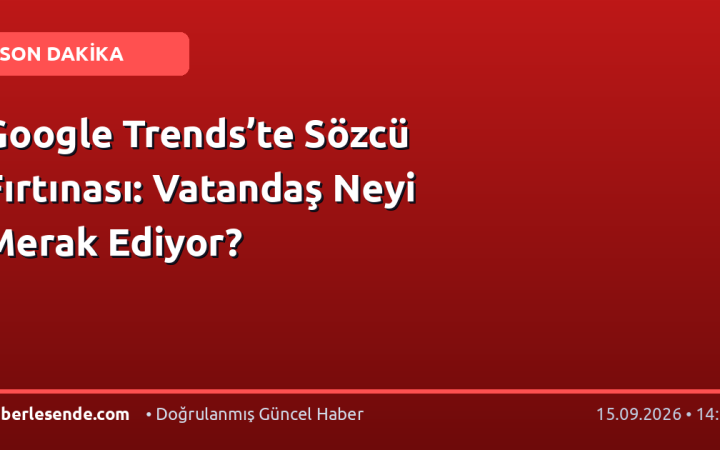 Google Trends’te Sözcü Fırtınası: Vatandaş Neyi Merak Ediyor?