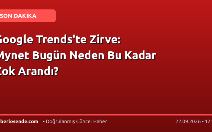 Google Trends'te Zirve: Mynet Bugün Neden Bu Kadar Çok Arandı?