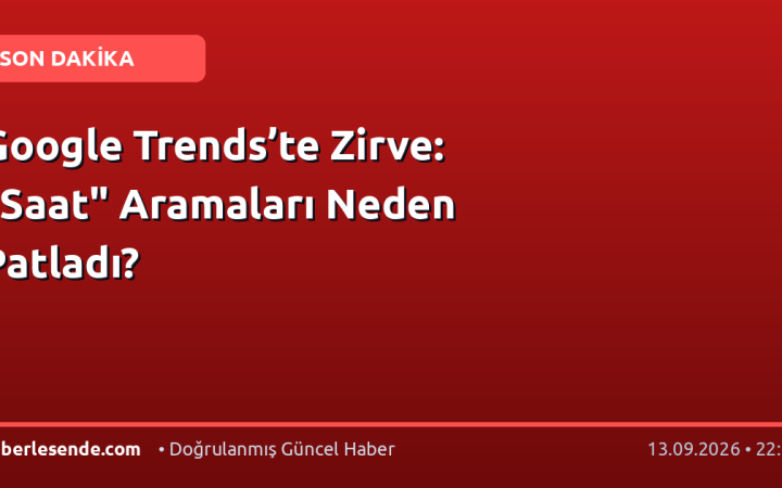 Google Trends’te Zirve: "Saat" Aramaları Neden Patladı?