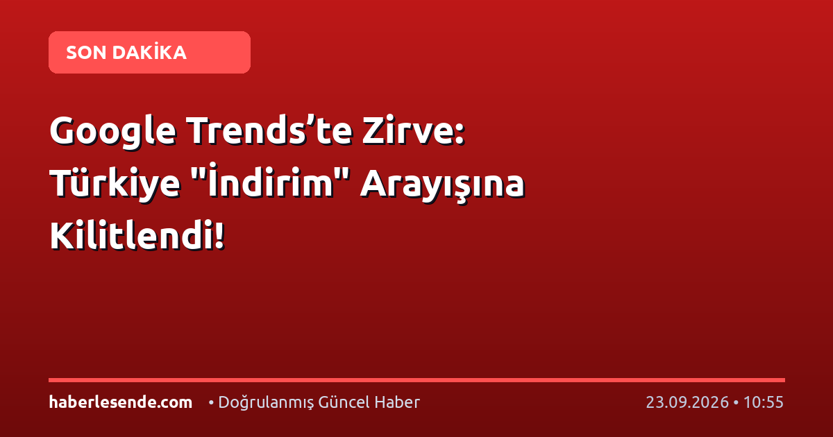 Google Trends’te Zirve: Türkiye "İndirim" Arayışına Kilitlendi!
