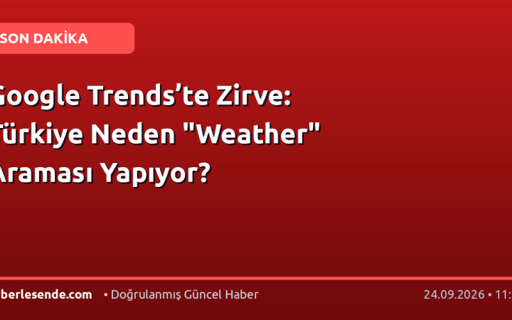 Google Trends’te Zirve: Türkiye Neden "Weather" Araması Yapıyor?