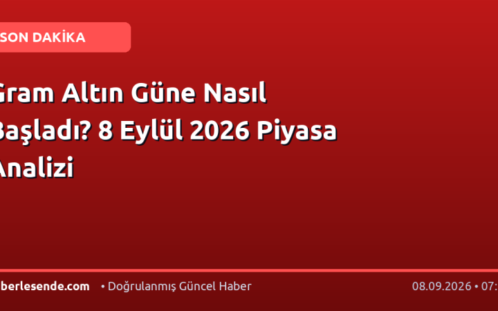 Gram Altın Güne Nasıl Başladı? 8 Eylül 2026 Piyasa Analizi