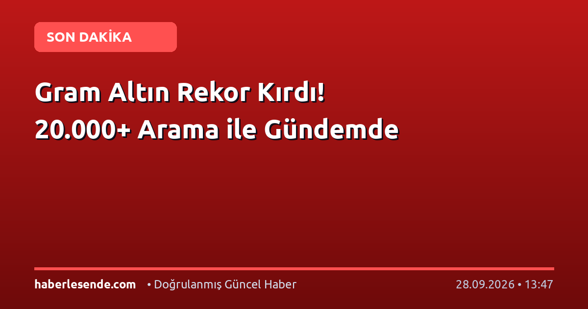 Gram Altın Rekor Kırdı! 20.000+ Arama ile Gündemde