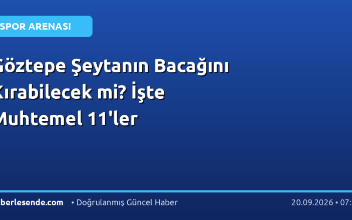 Göztepe Şeytanın Bacağını Kırabilecek mi? İşte Muhtemel 11'ler