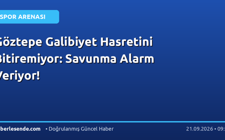 Göztepe Galibiyet Hasretini Bitiremiyor: Savunma Alarm Veriyor!