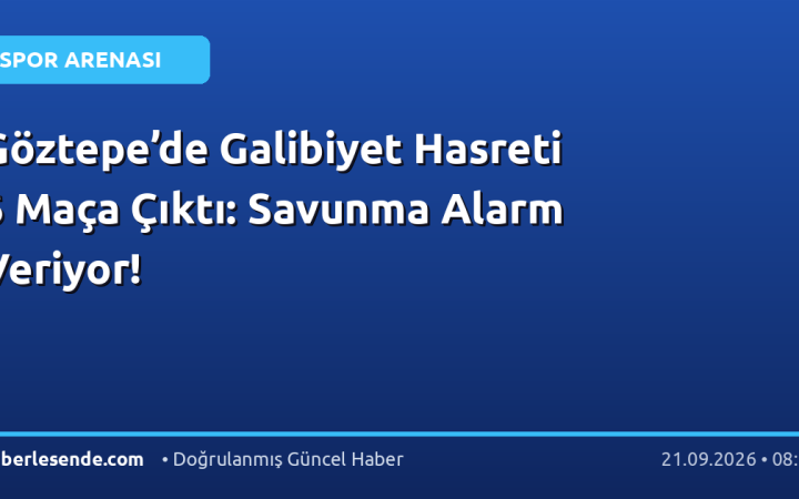 Göztepe’de Galibiyet Hasreti 6 Maça Çıktı: Savunma Alarm Veriyor!