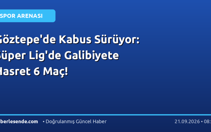 Göztepe'de Kabus Sürüyor: Süper Lig'de Galibiyete Hasret 6 Maç!