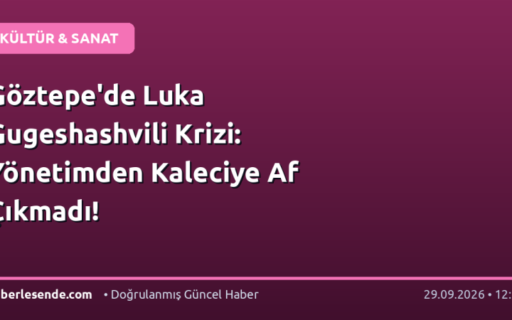 Göztepe'de Luka Gugeshashvili Krizi: Yönetimden Kaleciye Af Çıkmadı!