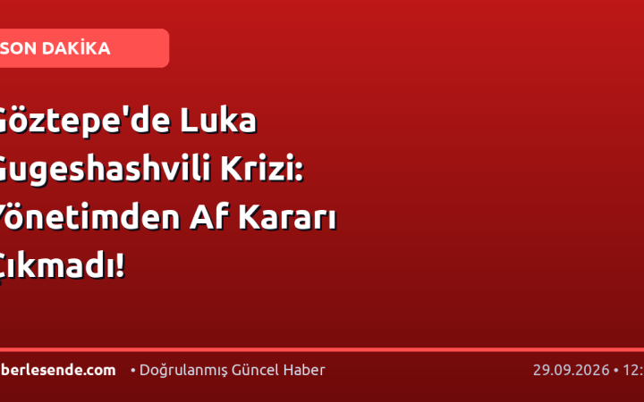 Göztepe'de Luka Gugeshashvili Krizi: Yönetimden Af Kararı Çıkmadı!