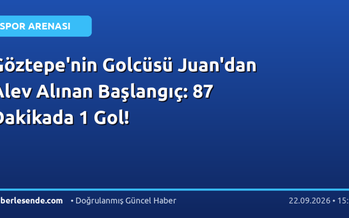 Göztepe'nin Golcüsü Juan'dan Alev Alınan Başlangıç: 87 Dakikada 1 Gol!