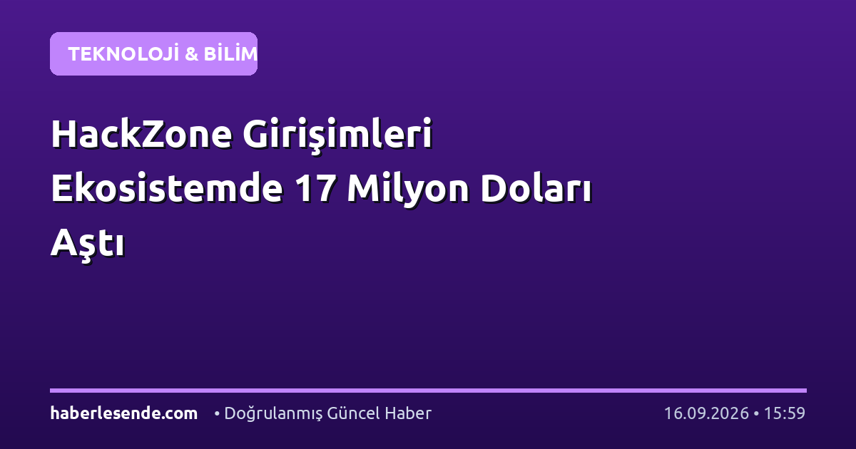 HackZone Girişimleri Ekosistemde 17 Milyon Doları Aştı