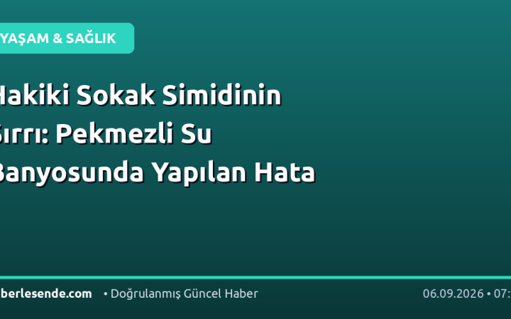 Hakiki Sokak Simidinin Sırrı: Pekmezli Su Banyosunda Yapılan Hata