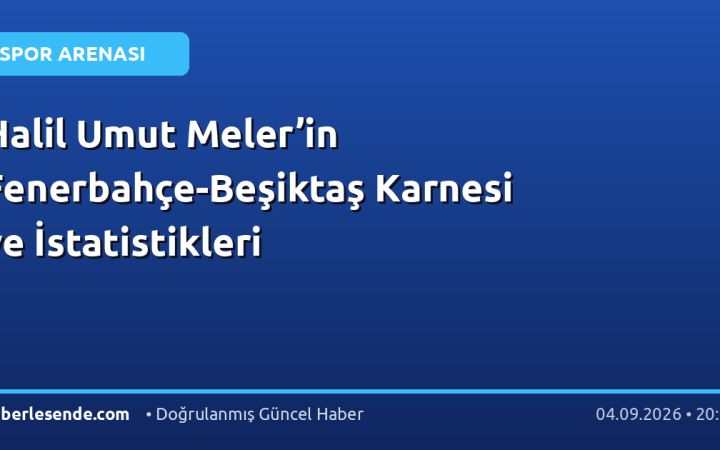 Halil Umut Meler’in Fenerbahçe-Beşiktaş Karnesi ve İstatistikleri