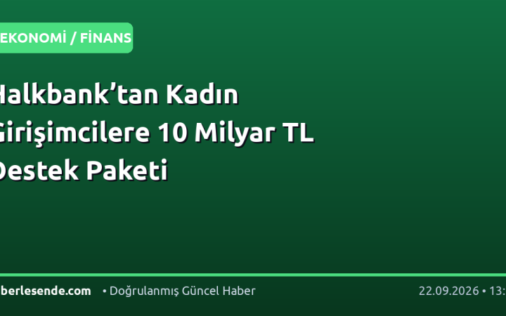 Halkbank’tan Kadın Girişimcilere 10 Milyar TL Destek Paketi