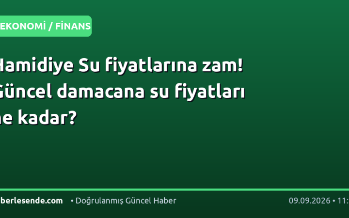 Hamidiye Su fiyatlarına zam! Güncel damacana su fiyatları ne kadar?