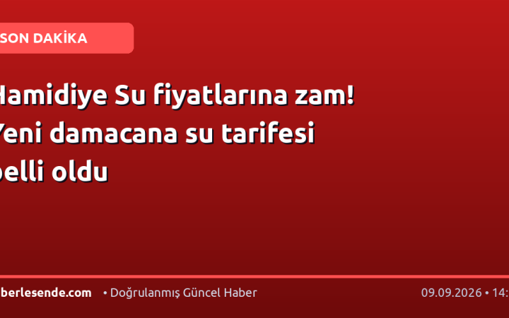 Hamidiye Su fiyatlarına zam! Yeni damacana su tarifesi belli oldu
