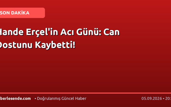 Hande Erçel'in Acı Günü: Can Dostunu Kaybetti!