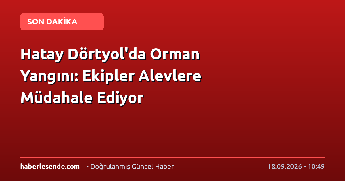 Hatay Dörtyol'da Orman Yangını: Ekipler Alevlere Müdahale Ediyor