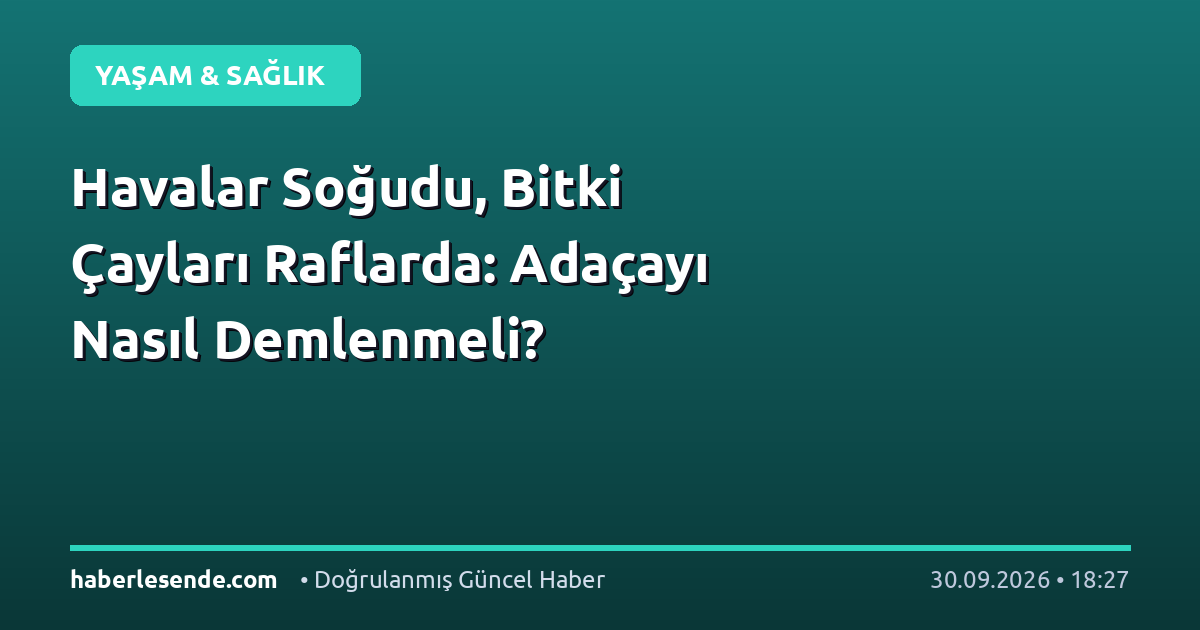 Havalar Soğudu, Bitki Çayları Raflarda: Adaçayı Nasıl Demlenmeli?