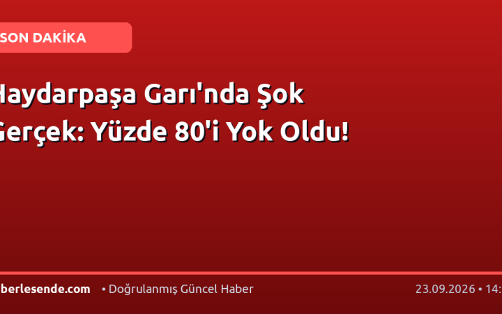 Haydarpaşa Garı'nda Şok Gerçek: Yüzde 80'i Yok Oldu!