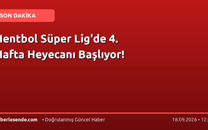 Hentbol Süper Lig'de 4. Hafta Heyecanı Başlıyor!
