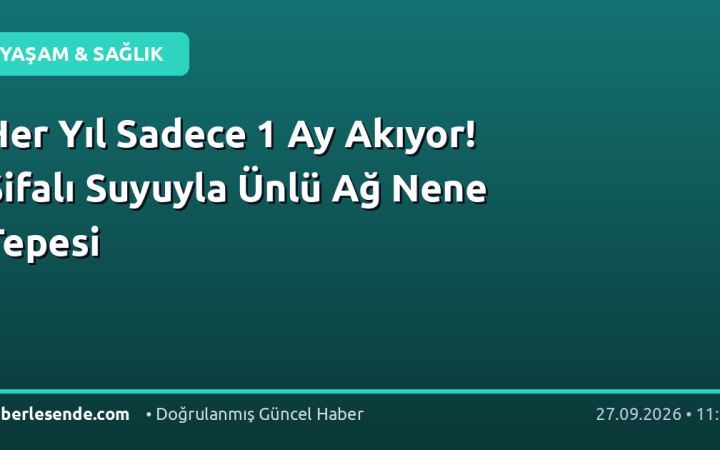 Her Yıl Sadece 1 Ay Akıyor! Şifalı Suyuyla Ünlü Ağ Nene Tepesi