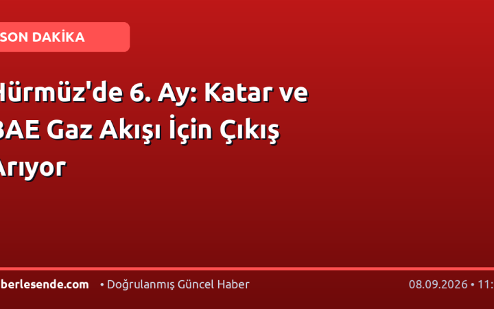 Hürmüz'de 6. Ay: Katar ve BAE Gaz Akışı İçin Çıkış Arıyor