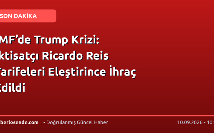 IMF’de Trump Krizi: İktisatçı Ricardo Reis Tarifeleri Eleştirince İhraç Edildi