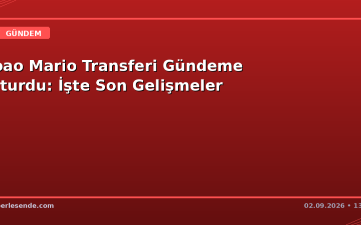 Joao Mario Transferi Gündeme Oturdu: İşte Son Gelişmeler