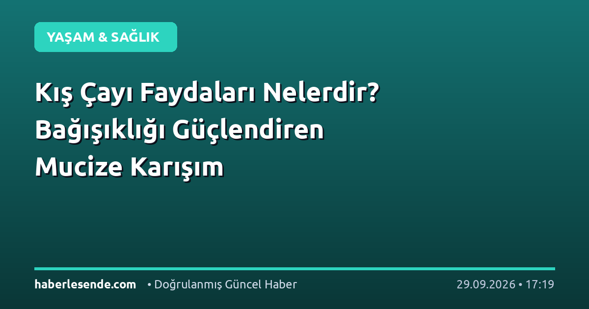 Kış Çayı Faydaları Nelerdir? Bağışıklığı Güçlendiren Mucize Karışım