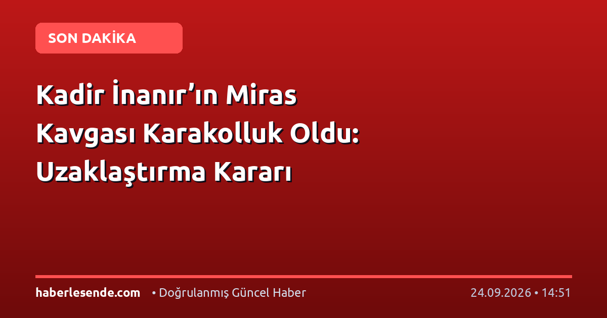 Kadir İnanır’ın Miras Kavgası Karakolluk Oldu: Uzaklaştırma Kararı