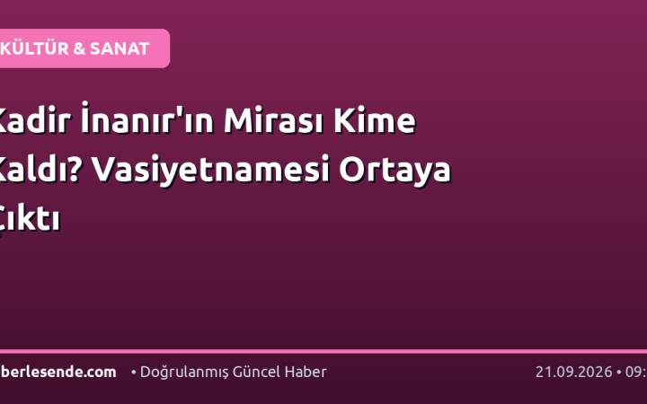 Kadir İnanır'ın Mirası Kime Kaldı? Vasiyetnamesi Ortaya Çıktı