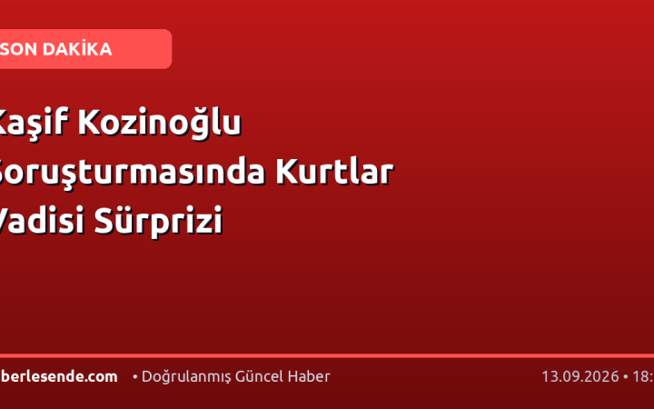 Kaşif Kozinoğlu Soruşturmasında Kurtlar Vadisi Sürprizi