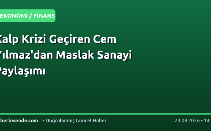 Kalp Krizi Geçiren Cem Yılmaz'dan Maslak Sanayi Paylaşımı