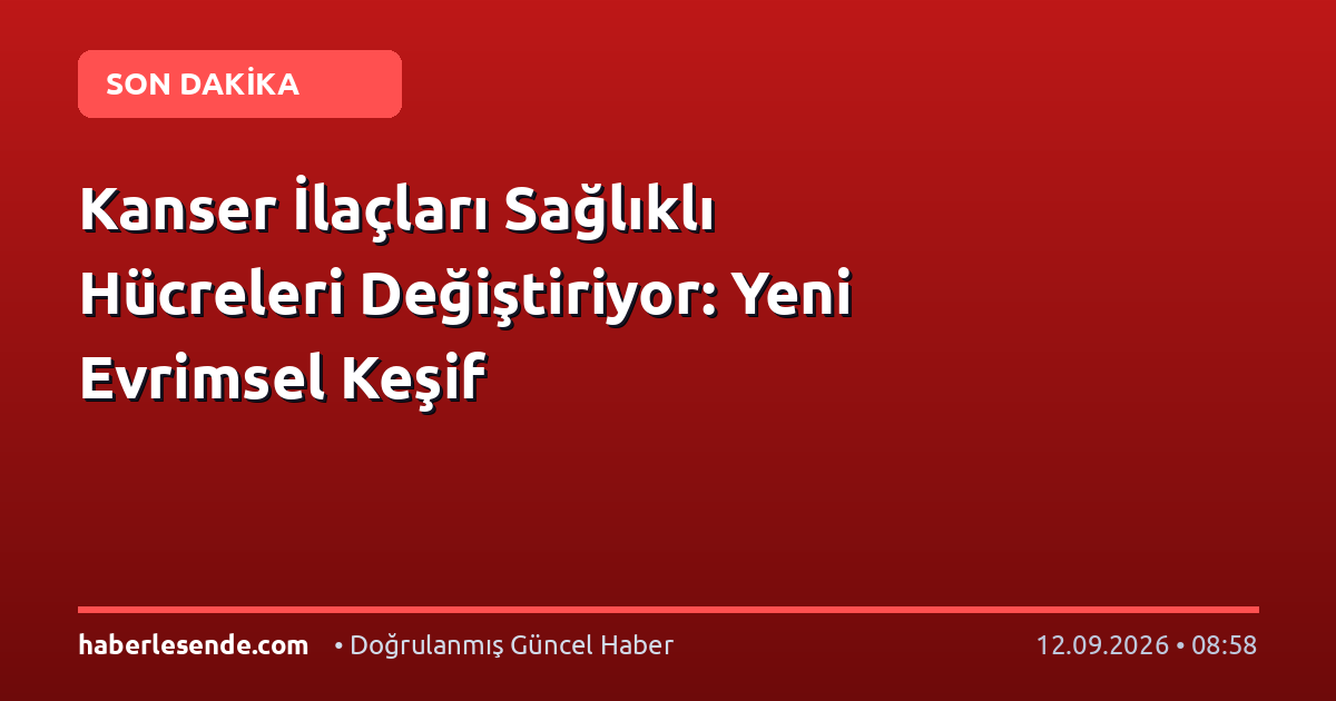 Kanser İlaçları Sağlıklı Hücreleri Değiştiriyor: Yeni Evrimsel Keşif