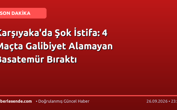 Karşıyaka'da Şok İstifa: 4 Maçta Galibiyet Alamayan Basatemür Bıraktı