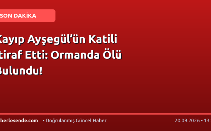 Kayıp Ayşegül’ün Katili İtiraf Etti: Ormanda Ölü Bulundu!