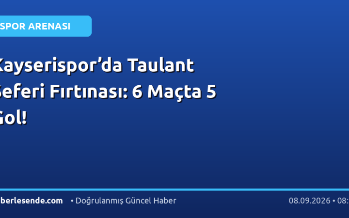 Kayserispor’da Taulant Seferi Fırtınası: 6 Maçta 5 Gol!