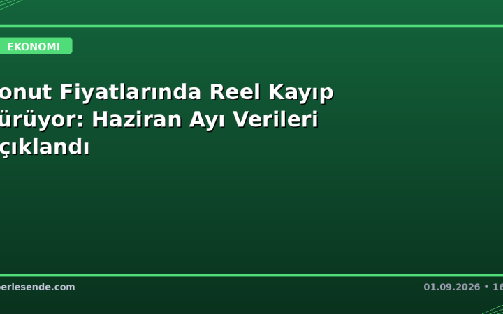 Konut Fiyatlarında Reel Kayıp Sürüyor: Haziran Ayı Verileri Açıklandı