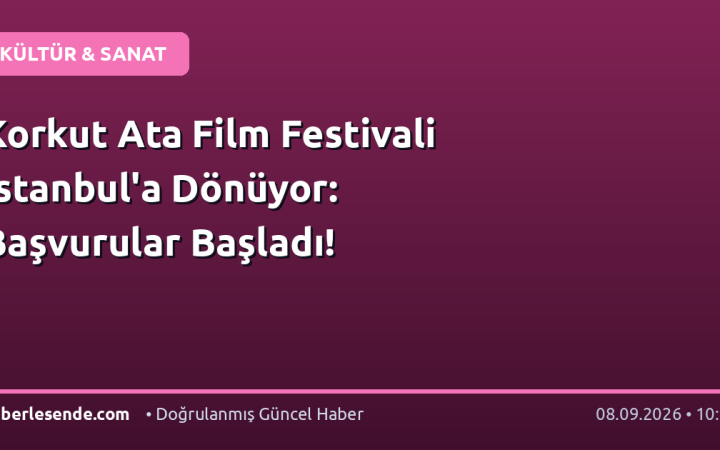 Korkut Ata Film Festivali İstanbul'a Dönüyor: Başvurular Başladı!