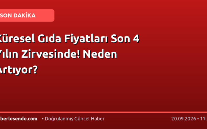 Küresel Gıda Fiyatları Son 4 Yılın Zirvesinde! Neden Artıyor?