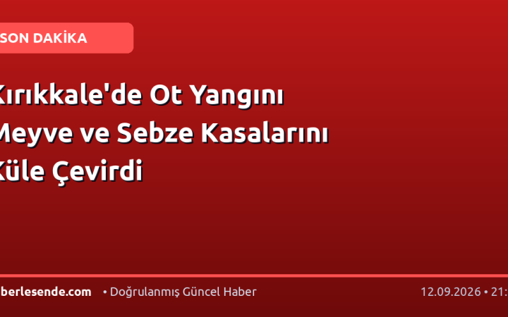 Kırıkkale'de Ot Yangını Meyve ve Sebze Kasalarını Küle Çevirdi