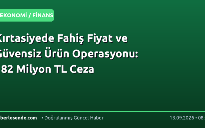 Kırtasiyede Fahiş Fiyat ve Güvensiz Ürün Operasyonu: 182 Milyon TL Ceza
