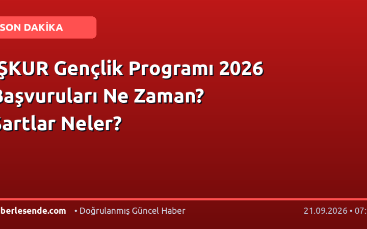 İŞKUR Gençlik Programı 2026 Başvuruları Ne Zaman? Şartlar Neler?