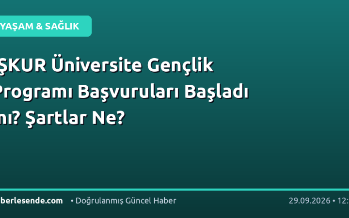 İŞKUR Üniversite Gençlik Programı Başvuruları Başladı mı? Şartlar Ne?