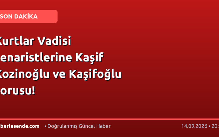 Kurtlar Vadisi senaristlerine Kaşif Kozinoğlu ve Kaşifoğlu sorusu!