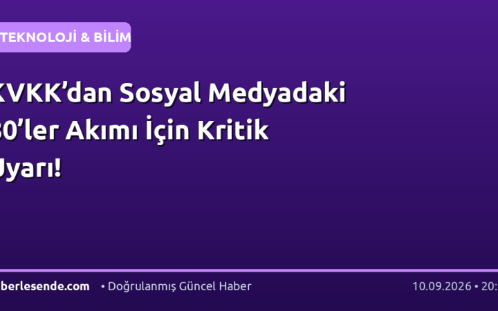 KVKK’dan Sosyal Medyadaki 80’ler Akımı İçin Kritik Uyarı!